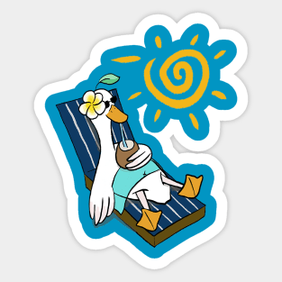 Doo Doo duck Relax Sticker